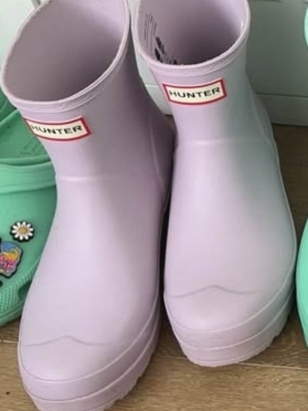 Rare Hunter Play Boots Pastel Purple Women's Size 9